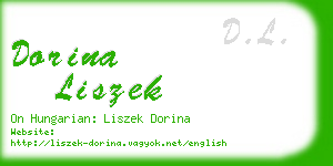 dorina liszek business card